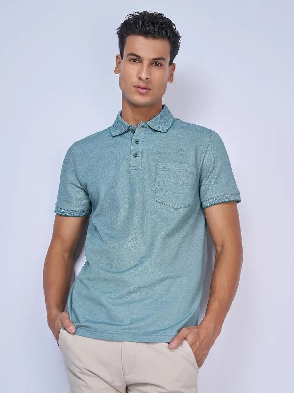 Mens Expert Polo Tshirt with Pocket Turq color EP25