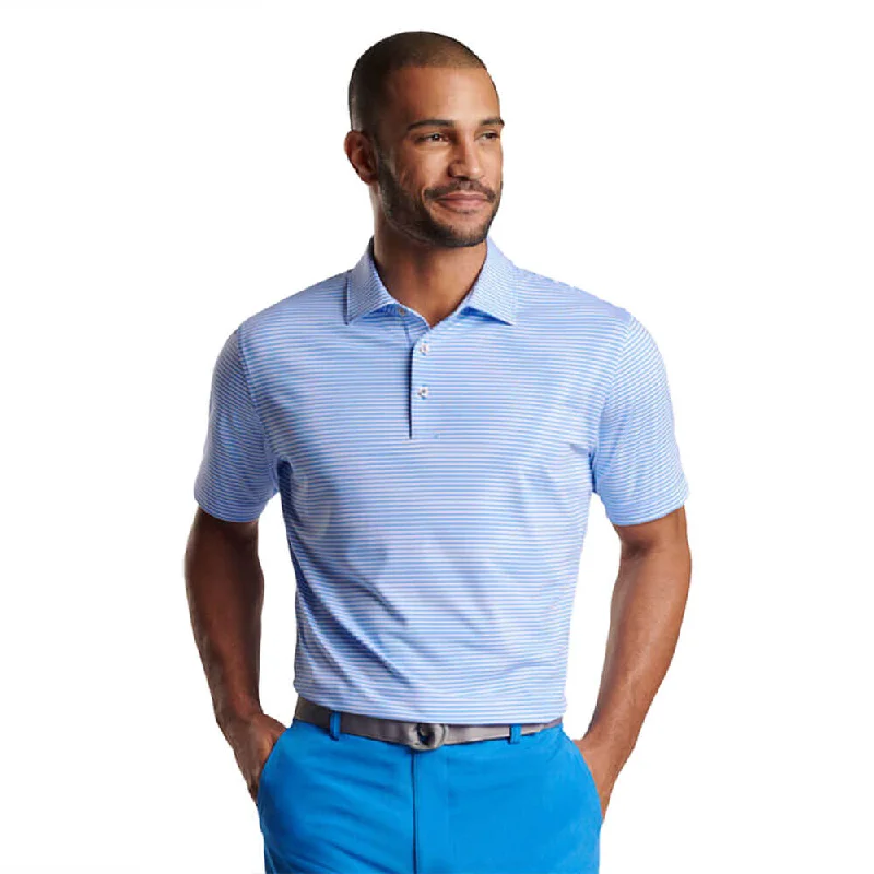 Peter Millar Cedar Performance Jersey Polo Shirt - Liberty Blue