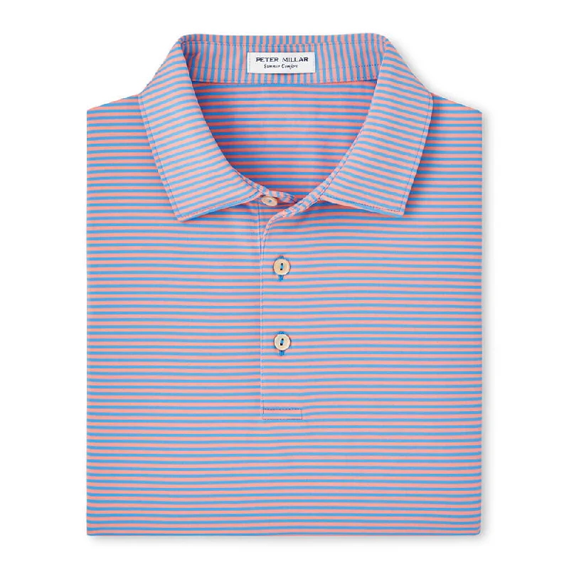 Peter Millar Hales Performance Jersey Polo Shirt - Liberty Blue