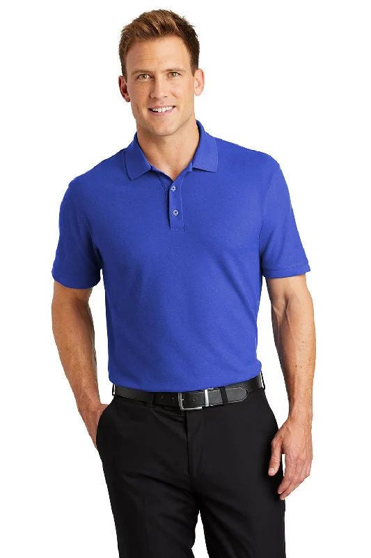 Port Authority Mens Core Classic Short Sleeve Polo Shirt - True Royal Blue