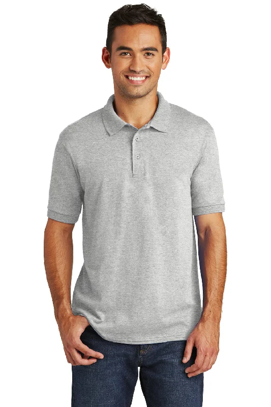 Port & Company Mens Core Stain Resistant Short Sleeve Polo Shirt - Ash Grey