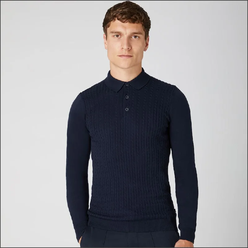 Reums Uomo 58759/78 Slim Fit Navy Cotton Polo>>