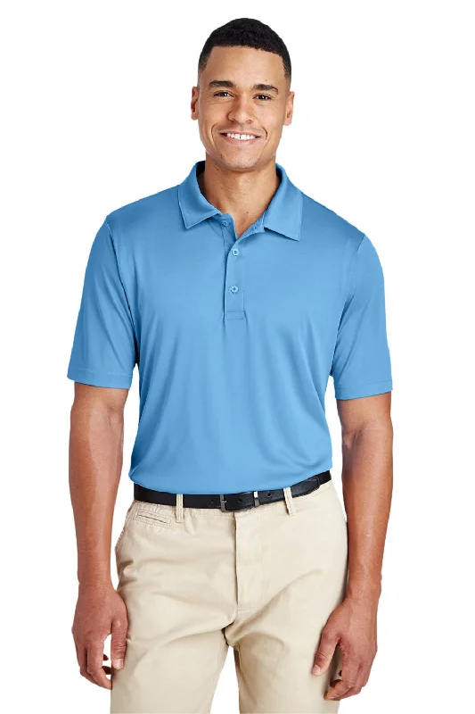 Team 365 Mens Zone Performance Moisture Wicking Short Sleeve Polo Shirt - Light Blue