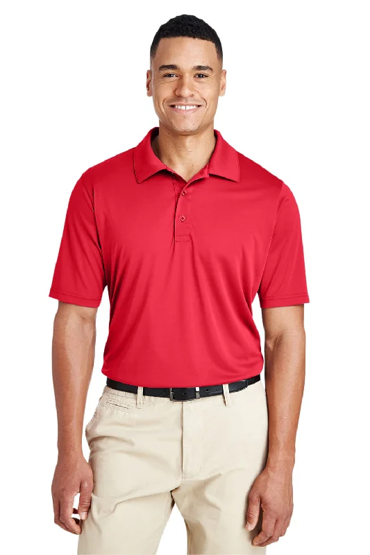 Team 365 Mens Zone Performance Moisture Wicking Short Sleeve Polo Shirt - Red