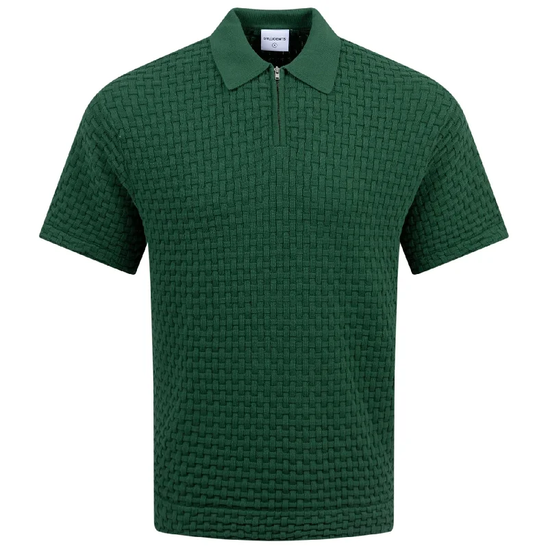 Theo Sweater Polo Green - AW24