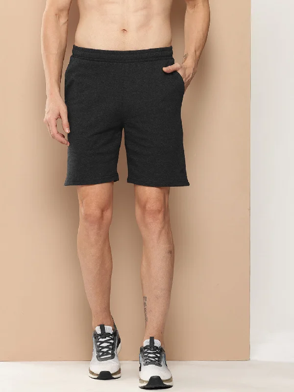 Alcis Men Charcoal Solid Shorts