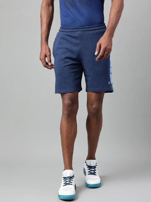 Alcis Men's Navy Soft Touch Slim-Fit Athleisure Shorts