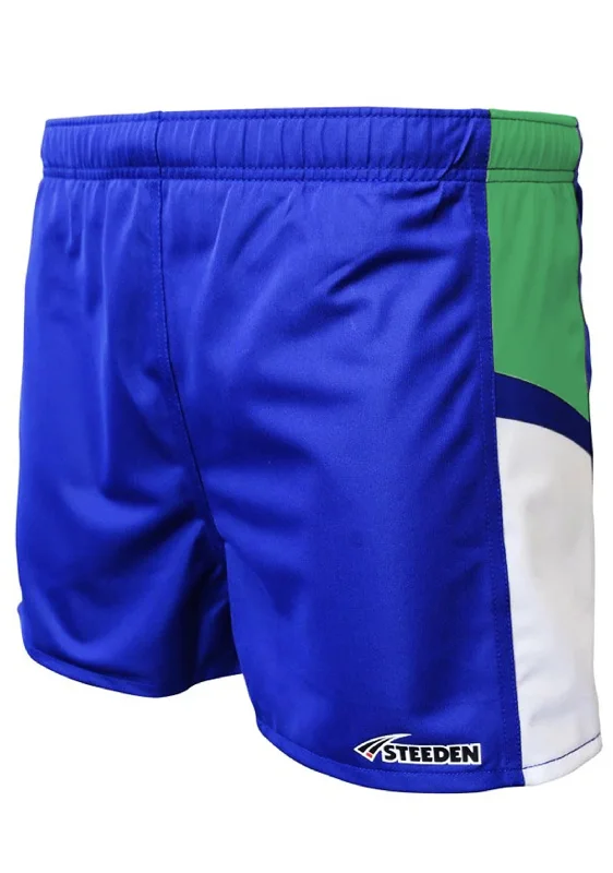 Steeden Mens Rugby League Shorts <br> 228810-GRN/BL